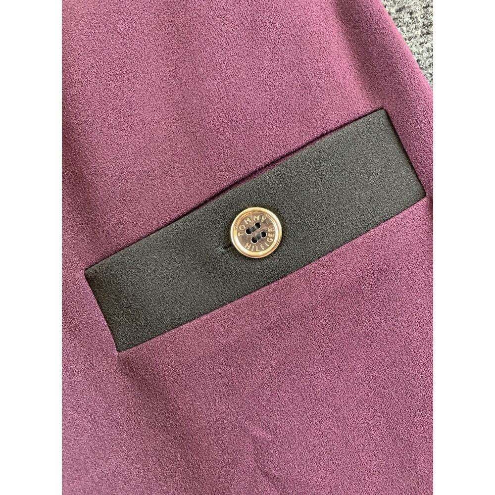 Tommy Hilfiger Plum Shift Dress Women Sz 6 NWOT Burgundy Mod Workwear Office $99 - Picture 7 of 13